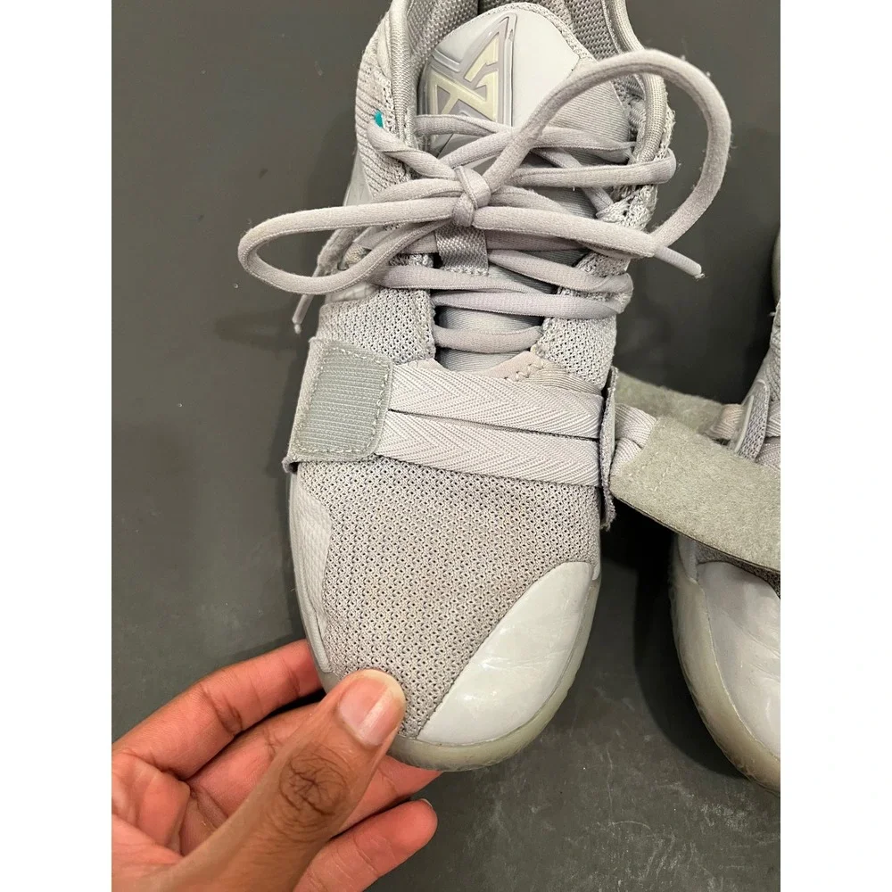 Nike PG 2.5 x PlayStation Basketball Shoes Youth 4 Wolf Grey Comfort Hook & Loop